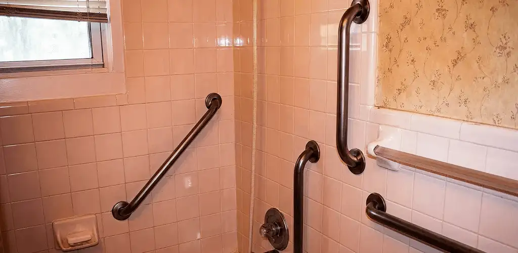 Shower grab bar installation for bathroom safety and accessibility in Wichita, KS