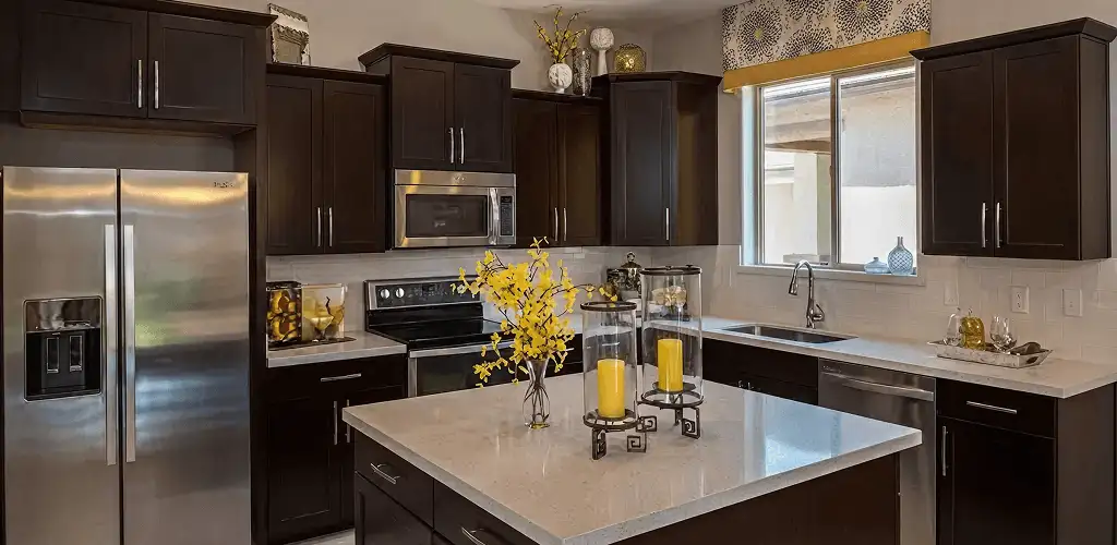 Cabinet painting results with freshly painted kitchen cabinets in Wichita, KS