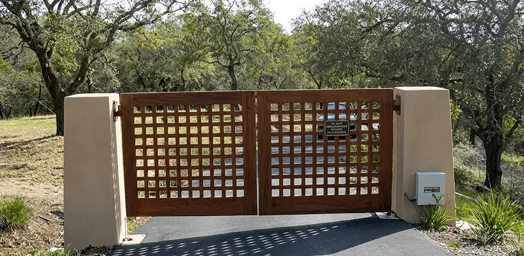 Driveway gate installation for a residential property in Wichita, KS