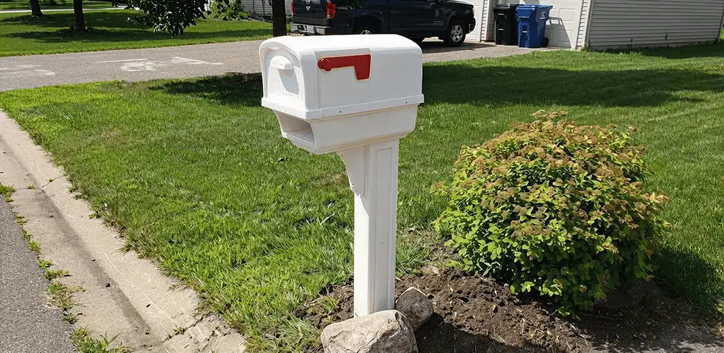Mailbox installation for a residential curbside mailbox in Wichita, KS